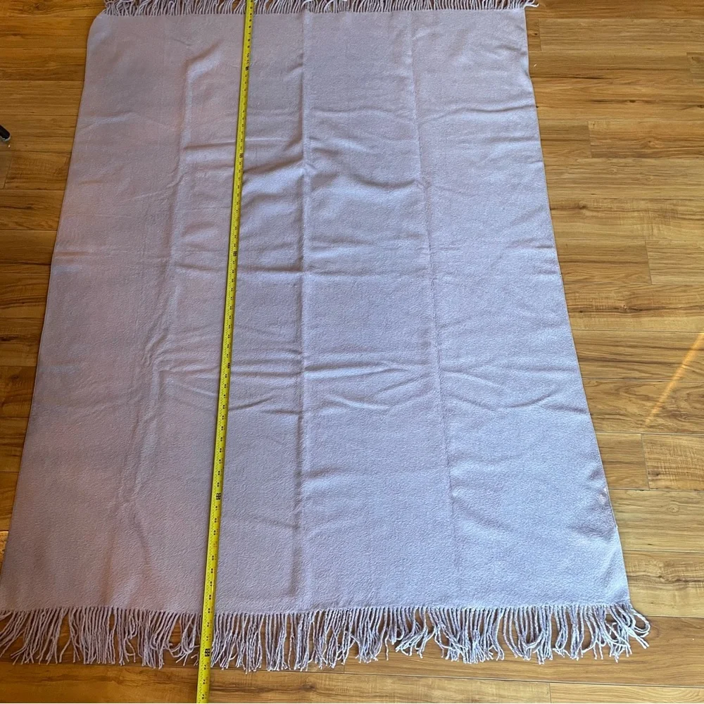 Nate Berkus silk blend Fringe Tassel Throw lavender